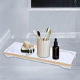 thumbnail image 3 of Plateau de Rangement pour Réservoir de Toilette, design Léger, Plateau pour Shampooing, Bougies, Serviette Blanc, 3 of 7