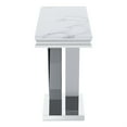 thumbnail image 3 of Furniture of America Mersa Glam Metal Pedestal Console Table in Chrome, 3 of 6