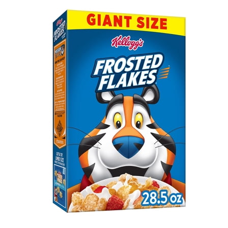 Kellogg's Frosted Flakes Breakfast Cereal, Kids Cereal, Family Breakfast, Giant Size, Original, 28.5oz Box (1 Box)
