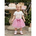 thumbnail image 4 of BemeyourBBs Kids Toddler Baby Girl Birthday Outfits 1 2 3 4 5 Years Birthday Girl Clothes Letter Embroidery Short Sleeve T-Shirt and Elastic Sequins Dot Tulle Tutu Skirt Set Baby Girl Summer Clothes, 4 of 9