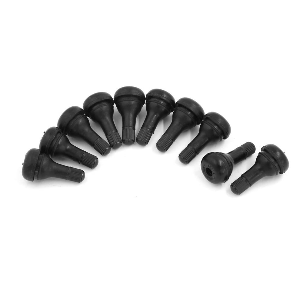 Unique Bargains 10pcs TR415 Rubber Car Wheel Tubeless Tire Air Valve