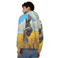 thumbnail image 4 of Honeii Funny Countryside Donkey Print Hoodies for Men, Pullover & Full Zip, Breathable Zip up Hoodie, Sweatshirt-3X-Large, 4 of 5