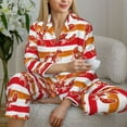 thumbnail image 4 of Wukai Red Lobster Print Women's Pajama Set - Soft Long Sleeve Sleepwear for Comfort and Style-Small, 4 of 9