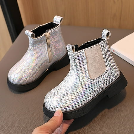 

Xijirk Boys and Girls Mesh Lace Shoes Mesh Lace Boots Non Slip Breathable Nude Boots-White-8.5