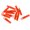 Orange, variant on jinwen 12 Packs Plastic Nocks for s Inner Diameter 6.2mm - Red