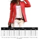 thumbnail image 2 of Blusa Mangas Largas Blazer casual para mujer Color caramelo Moda Trabajo Oficina Chaquetas Ropa femenina (Rojo S) Cgtredaw Rojo T S para Mujer, 2 of 6