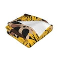 thumbnail image 3 of XMXT Flannel Throw Blanket for Couch, Leopard Sunflower Print Bed Sofa Decor Blankets for Home Bedroom, 80 x 60 inches, 3 of 9