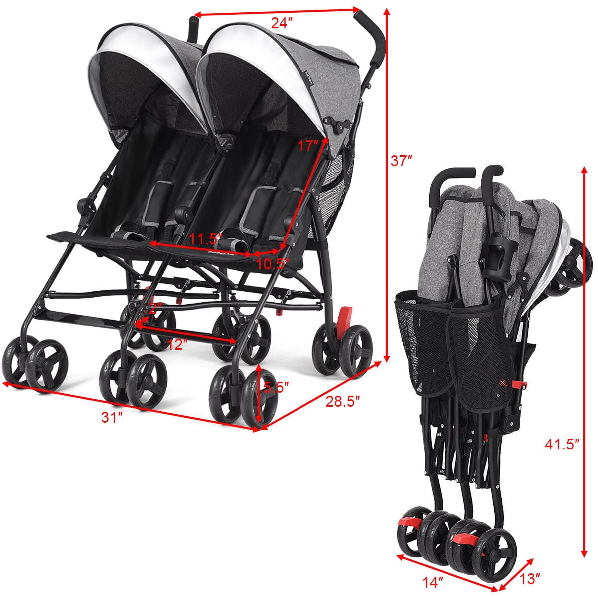 light double umbrella stroller