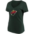 thumbnail image 2 of Women's Fanatics Branded Green Minnesota Wild Top Ranking V-Neck T-Shirt, 2 of 3