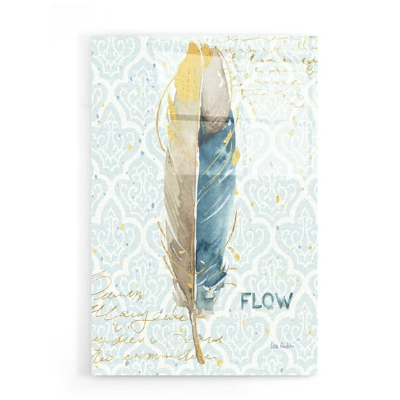 Epic Art 'Indigold XXI' by Lisa Audit, Acrylic Glass Wall Art, 16"x24"