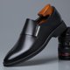 thumbnail image 4 of Zapatos de vestir de moda con punta puntiaguda de cuero partido para hombre, mocasines formales informales, zapatos Oxford para negocios y bodas, zapatillas de hombre (27 cm), 4 of 4