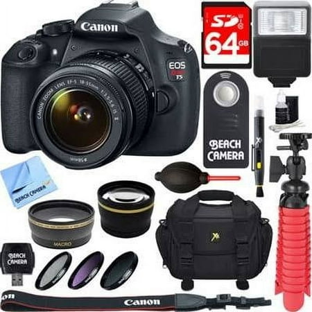 Canon EOS Rebel T5/2000D/4000D DSLR Camera with EF:S 18:55mm IS II Lens Additional Accessories