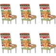 thumbnail image 4 of Cute Gingerbread Man Christmas Chair Covers Set of 6 Removable Washable Anti Slip Chair Covers for Dining Chairs Spandex Parsons Chairs Slipcover Xmas Furniture Protector for Dining Room, 4 of 7