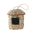 thumbnail image 2 of Xihbxyly Casita para Pájaros Tejida a Mano, Fibra de Hierba Natural, Acogedor Refugio para Loros, Pájaros y Agapornis, Decoración Colgante para Jardín o Jaula, Fácil de Instalar, Tamaño 14 X 10 X 10, 2 of 3