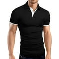 thumbnail image 3 of HAOMEILI Men's Short Long Sleeve Polo Shirts Casual Slim Fit Basic Designed Cotton Shirt Tops, 3 of 5