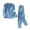 Blue, variant on Kids Thermal Underwear Set Double-Sided Brushed Fleece Home Wear Warm Pajamas for Boys and Girls Fall Winter Kids Set