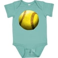 thumbnail image 3 of Inktastic Yellow Softball Boys or Girls Baby Bodysuit, 3 of 5
