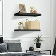 thumbnail image 6 of Sorbus 2 Pack Wood Floating Shelves Wall Hanging Length 24-inch, Black, 6 of 7