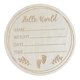 thumbnail image 1 of Panneau rond en tilleul pour annonce de naissance, 15 cm, pour chambre d'enfant, L7, 1 of 4