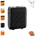 thumbnail image 1 of Bccnerty Rasoir, Rasoir Électrique Humide et Sec 2026, Tête Double Flexible à 360° pour un Rasage Fluide, Mini Rasoir Rechargeable Étanche pour Voyage et Maison (Noir), 1 of 8