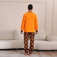 thumbnail image 6 of GYRATEDREAM Family Matching Halloween Pajamas Sets Dad/Mom/Kids Long Sleeve Happy Halloween Pumpkin Print 2 Piece Pjs Funny Sleepwear Jammies for XL(Dad) Orange, 6 of 8