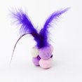 thumbnail image 3 of Cat Chew Ball Plush Interactive Cat Faux Feather Ball Kitten Play Ball with Bell, 3 of 10