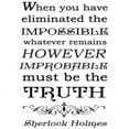 thumbnail image 3 of CafePress - Sherlock Holmes Impossible Quote Pajamas - Women's Dark Pajamas, 3 of 4