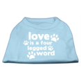 thumbnail image 1 of Love Is A Four Leg Word Screen Print Shirt Baby Blue Med (12), 1 of 1