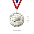thumbnail image 2 of Yiaieng Metal Winner Medals, 5Cm Badminton Medal Gold/Silver/Bronze Medal for Party Activities (Silver), 2 of 10