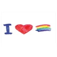thumbnail image 4 of Pride Ceramic Toothbrush Holder, Display of I Love Pride Theme with Watercolor Heart Rainbow Flag Grunge, Decorative Versatile Countertop for Bathroom, 4.5" X 2.7", Multicolor, 4 of 4