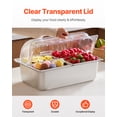 thumbnail image 3 of VEVOR Countertop Food Serving Display Container 4 Pan Condiment Dispenser with Lid, 3 of 9