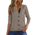 thumbnail image 1 of Fall Jackets Coats Cardigan Sweaters for Women, Long Sleeve Open Front Cardigans Chunky Knit Draped Sweaters Outwear Brown, 1 of 4