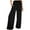 Black, variant on TSADFHJI Maxi Skirt Winter Women's Solid Color Pockets with Elastic Waistband Drawstring Loose Casual Pants Long Pants Xxl Black