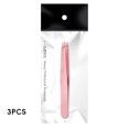 thumbnail image 6 of EXLEAF 2026 New 3Pcs Tweezers Slightly Angled Tip Design Long Tweezers Stainless Steel Construction Tweezer for Eyebrow Nail Style5, 6 of 7