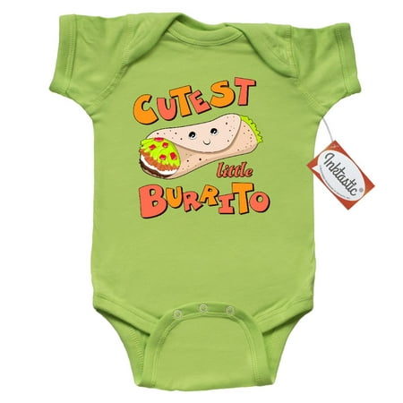 Inktastic Cutest Little Burrito Infant Creeper Baby Bodysuit Mexican Food Cute Bundle Wrap Lettuce Tomato Kid Grandchild New Nickname Gift