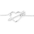 thumbnail image 3 of Vanbelle Sterling Silver Jewelry "Lovestruck" Heart & Arrow Bracelet with Rhodium Plating for Women and Girls, 3 of 6