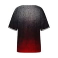 thumbnail image 4 of XMMSWDLA Blouse à Nœud devant pour Femmes, Col en V, T-Shirt à Manches Courtes, Tunique Ample, Hauts d'Été Unis, chandail-Over, T-Shirts Rouges pour Filles, 4 of 8