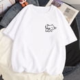 thumbnail image 4 of Camiseta 2023 de algodón para mujer, ropa Harajuku Kawaii con bolsillo y estampado de gato, holgada, informal, de manga corta, Y2k, 100%, 4 of 4