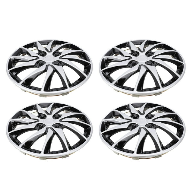 Hubcaps, Set of 4, 14in Hubcap Wheel Cover Replacement, Wheel Rim Cover Replacement for Escort, ABS Material, Snap On Installation, Fits Universal 14 Inch Steel Wheel