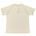 thumbnail image 4 of UVEASISHA Big and Tall Henley Shirts for Men Waffle Knit Short Sleeve Summer T-Shirt Solid Casual Button V Neck Raglan Sleeves Tee Shirt Khaki L, 4 of 9