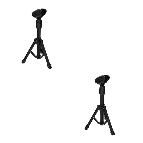 Worgeous 2 Sets  of Desktop Microphone Stand Microphone Desk Stand Mic Tripod Stand Microphone Holder for Singing Performance