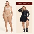 thumbnail image 5 of Manzi 4 Pack Plus Size Pantyhose for Women Sheer Stocking Natural 2XL, 5 of 7