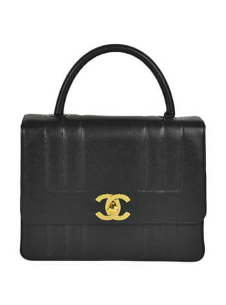 Pre-Owned Chanel CHANEL here mark clutch bag caviar skin second A82552  (Good) 
