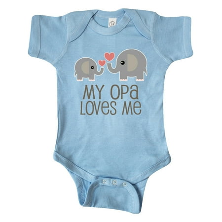 

Inktastic My Opa Grandpa Loves Me Gift Gift Baby Boy or Baby Girl Bodysuit