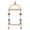 4, variant on Bird Swing Chew Toy Natural Perch with Multi Color Wooden Beads Bells for Small Birds Parrots