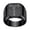 Black, variant on Men's Square Athlete Stainless Steel Ring Personalized Vintage Band Jewelry Silver Size 12