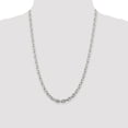 thumbnail image 5 of 925 Sterling Silver High Polished 5.40mm Solid Plain Beveled Oval Cable Chain w/ Lobster Clasp - 24", 5 of 5
