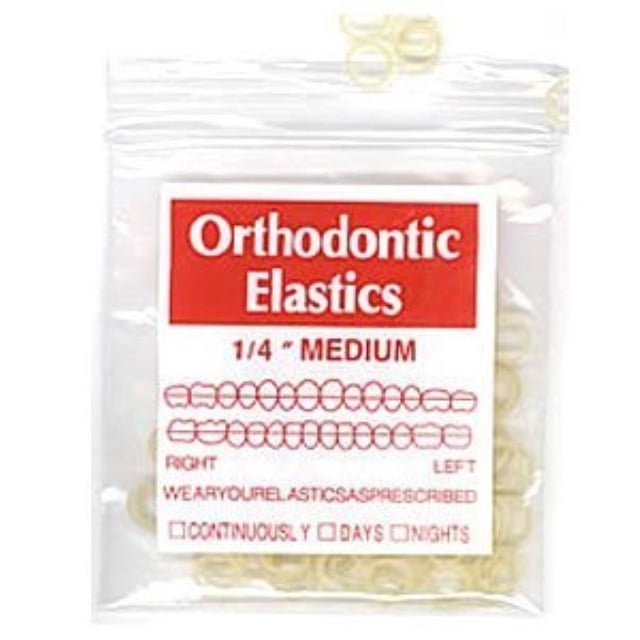 Natural 100 Pack 1/8 Inch Orthodontic Elastic Rubber Bands Light 2.5 Ounce Small Rubberbands Dreadlocks Hair Braids Fix Tooth Gap Free Elastic Placer for Braces 