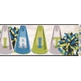 thumbnail image 2 of SPIRIT Cheerleader Megaphones Pom Poms Papier Peint Sport Border Design Rétro, Rouleau 15' x 9'', 2 of 3