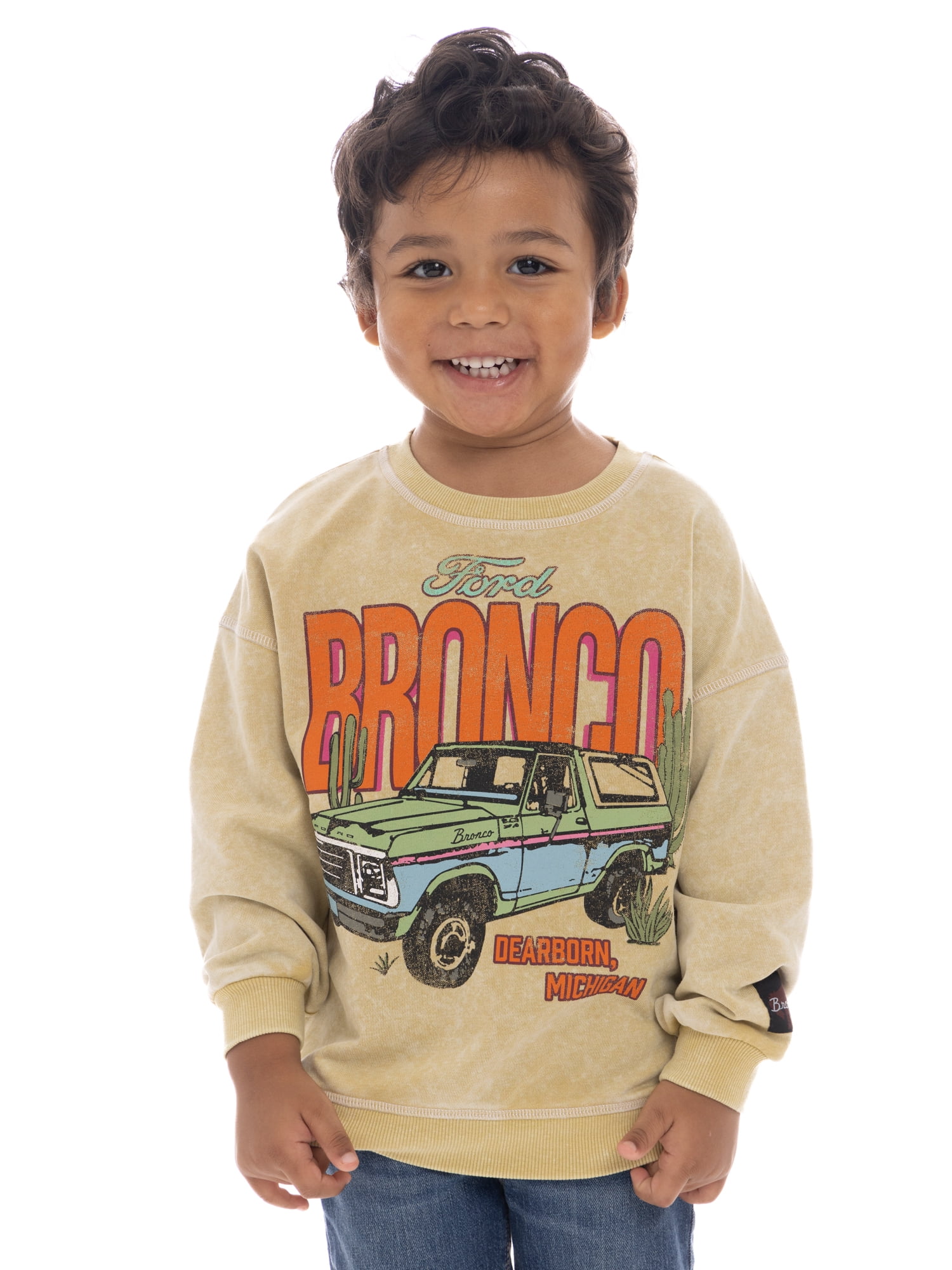 Ford Bronco Toddler Boy Graphic Crewneck Sweatshirt, Sizes 12M-5T
